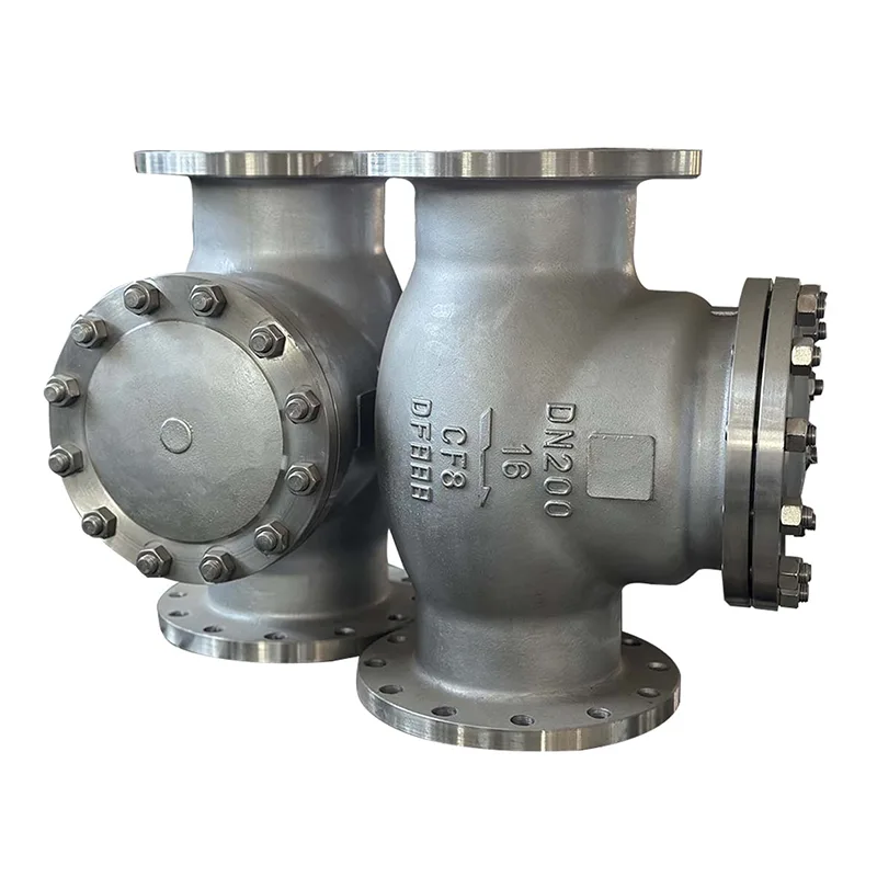 Válvula de retención con brida de aceiro inoxidable